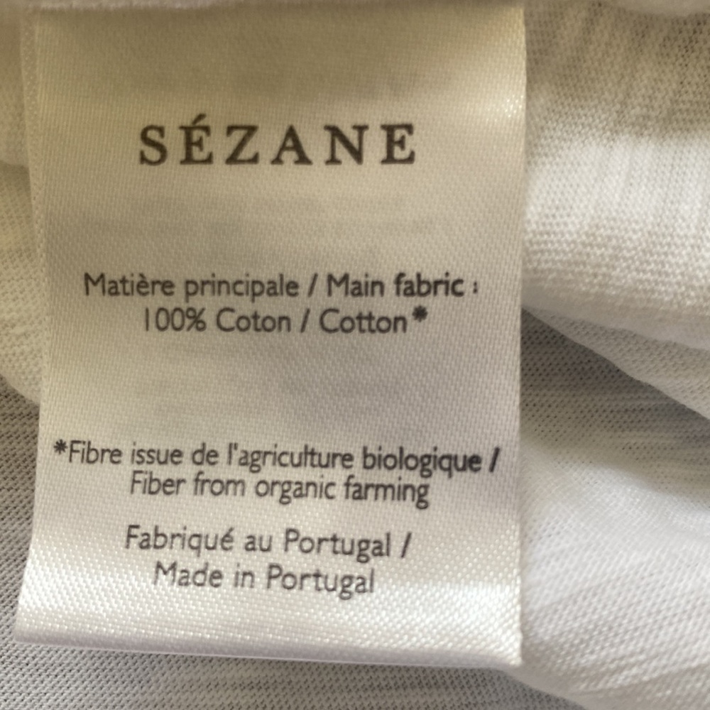 Sezane Malcolm White Short Sleeve Tee - Picture 5 of 7